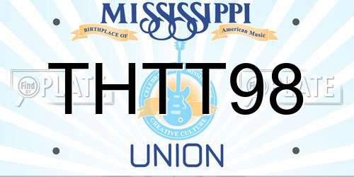 THTT98 Mississippi License Plate