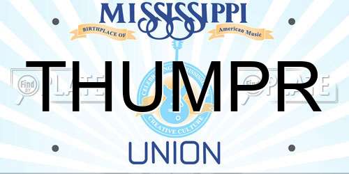 THUMPR Mississippi License Plate