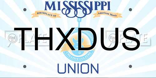 THXDUS Mississippi License Plate