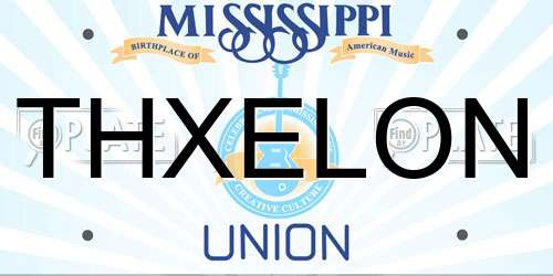 THXELON Mississippi License Plate