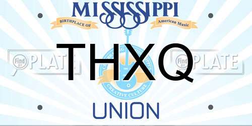 THXQ Mississippi License Plate