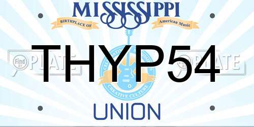 THYP54 Mississippi License Plate