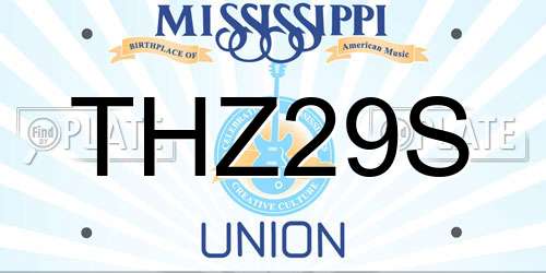 THZ29S Mississippi License Plate