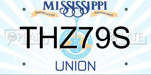 THZ79S Mississippi License Plate