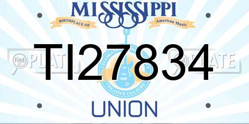 TI27834 Mississippi License Plate