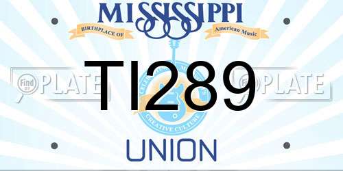 TI289 Mississippi License Plate