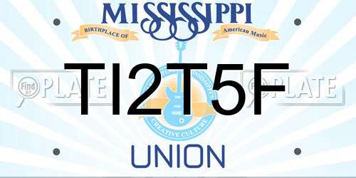 TI2T5F Mississippi License Plate