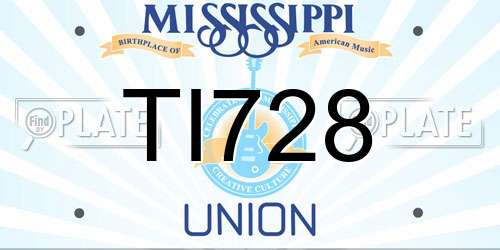 TI728 Mississippi License Plate