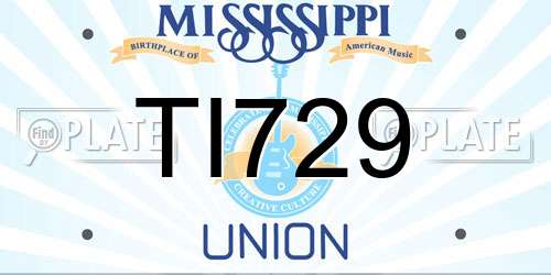 TI729 Mississippi License Plate