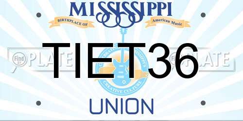 TIET36 Mississippi License Plate