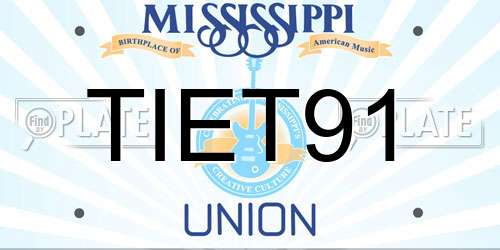 TIET91 Mississippi License Plate