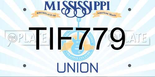 TIF779 Mississippi License Plate