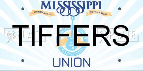 TIFFERS Mississippi License Plate