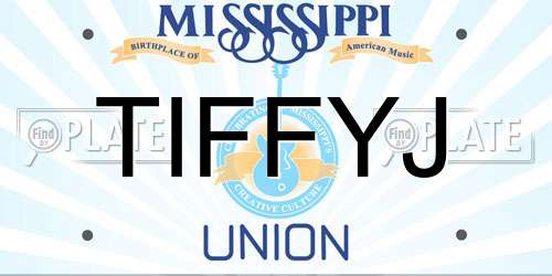 TIFFYJ Mississippi License Plate