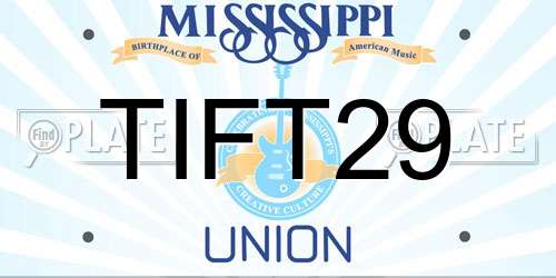 TIFT29 Mississippi License Plate