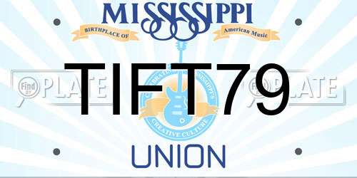 TIFT79 Mississippi License Plate