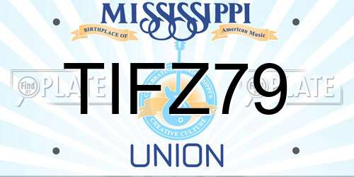 TIFZ79 Mississippi License Plate