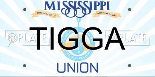 TIGGA Mississippi License Plate