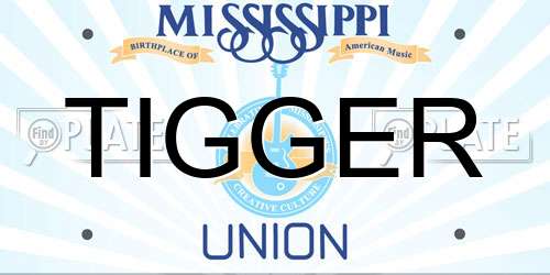 TIGGER Mississippi License Plate