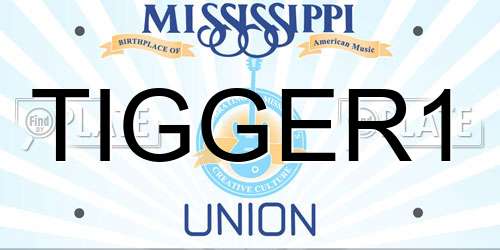 TIGGER1 Mississippi License Plate