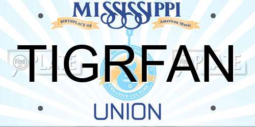 TIGRFAN Mississippi License Plate