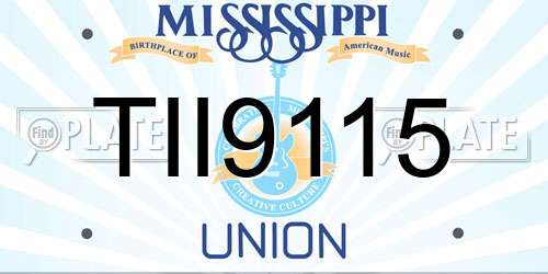 TII9115 Mississippi License Plate