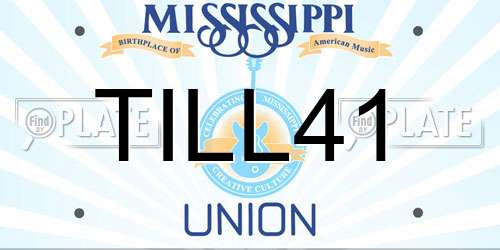 TILL41 Mississippi License Plate