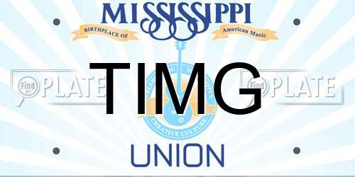 TIMG Mississippi License Plate