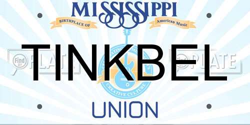 TINKBEL Mississippi License Plate