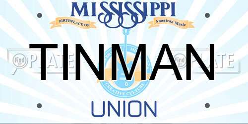 TINMAN Mississippi License Plate