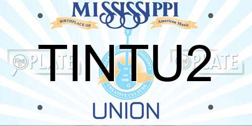 TINTU2 Mississippi License Plate