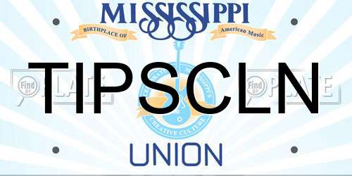 TIPSCLN Mississippi License Plate