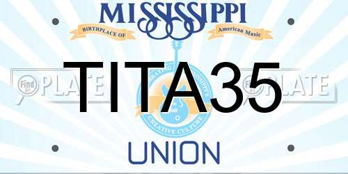 TITA35 Mississippi License Plate