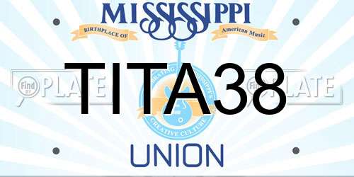 TITA38 Mississippi License Plate