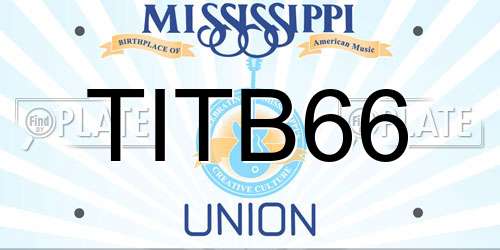 TITB66 Mississippi License Plate