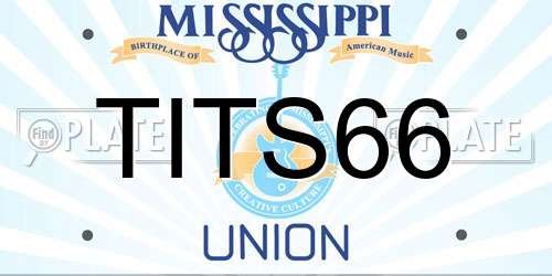 TITS66 Mississippi License Plate