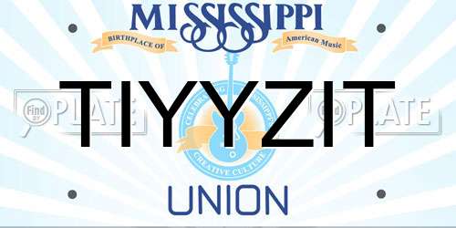 TIYYZIT Mississippi License Plate