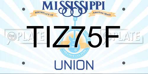 TIZ75F Mississippi License Plate