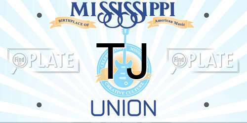 TJ Mississippi License Plate