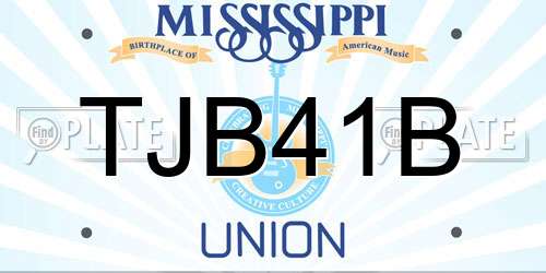 TJB41B Mississippi License Plate