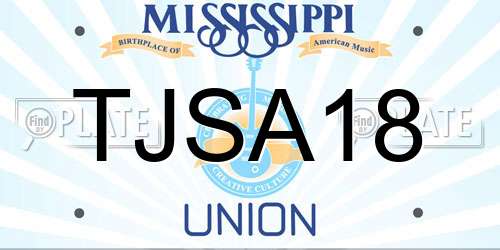 TJSA18 Mississippi License Plate