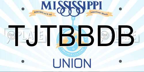 TJTBBDB Mississippi License Plate