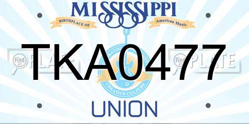 TKA0477 Mississippi License Plate