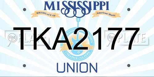 TKA2177 Mississippi License Plate