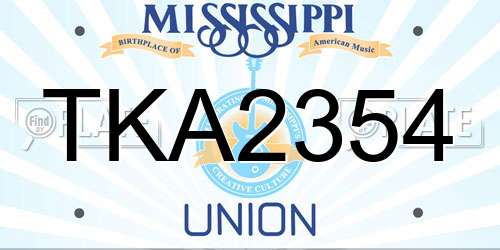 TKA2354 Mississippi License Plate