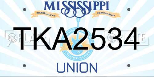 TKA2534 Mississippi License Plate