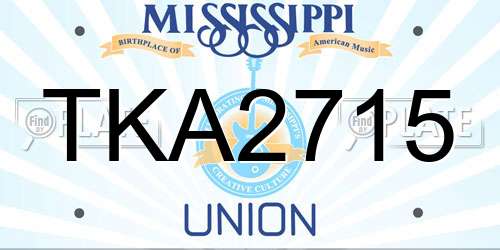 TKA2715 Mississippi License Plate