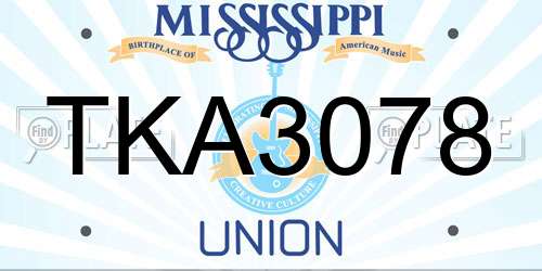TKA3078 Mississippi License Plate
