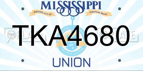 TKA4680 Mississippi License Plate