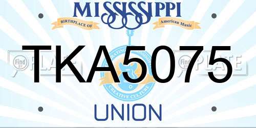 TKA5075 Mississippi License Plate